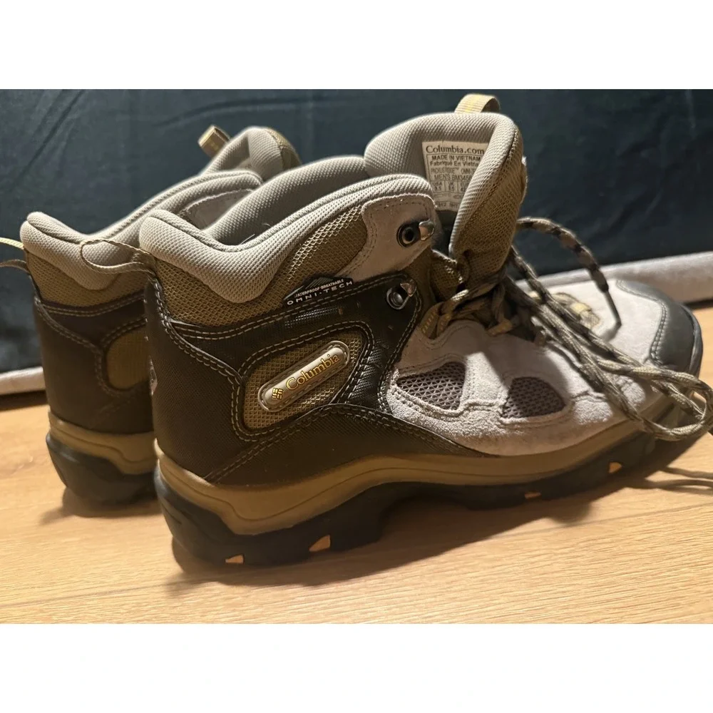 Columbia OmniTech Packus Ridge Mid Hiking Boot Leather Waterproof Brown Size 9.5